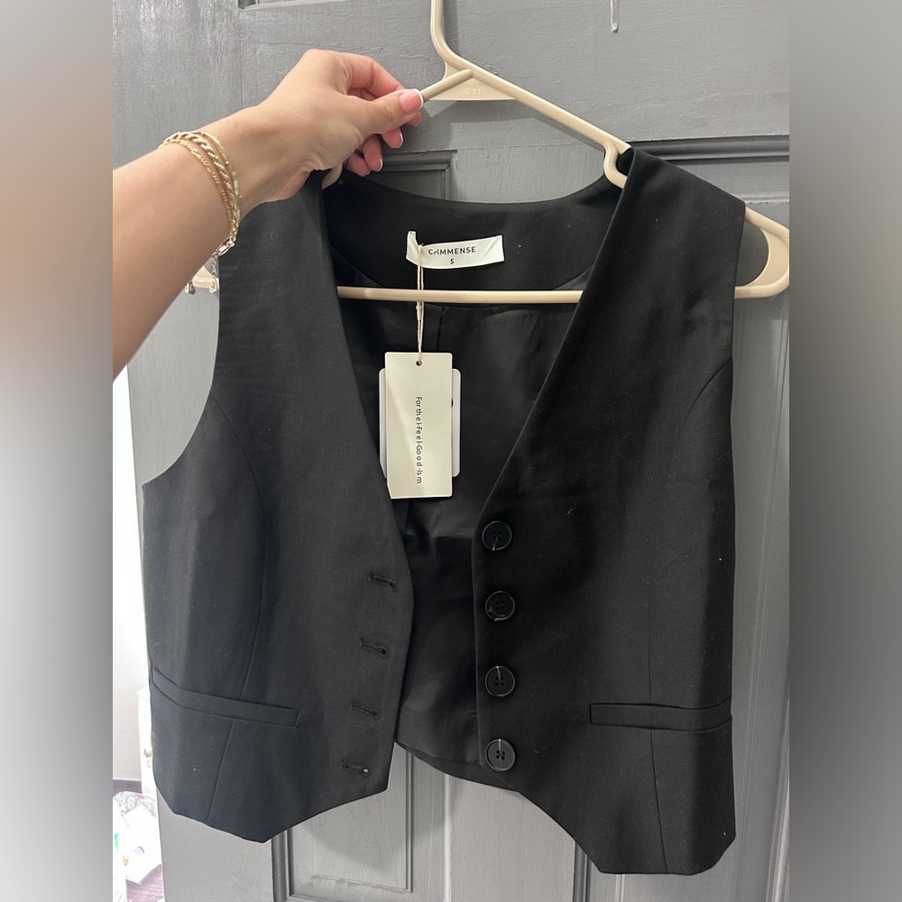 Commense Leisure Button Up Vest Blazer